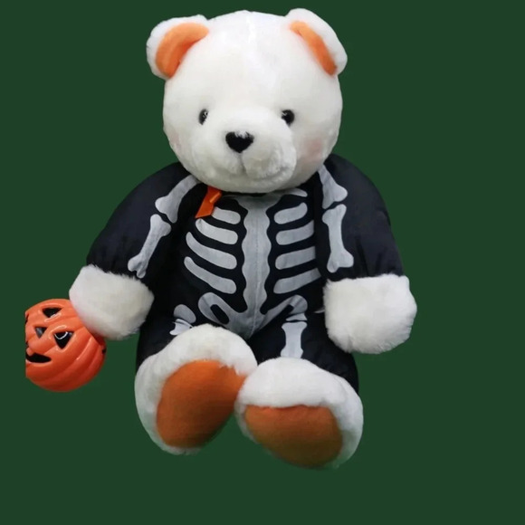 Hallmark Brandon bear glow trick or treat skeleton plush bear "15"tall - Picture 5 of 6